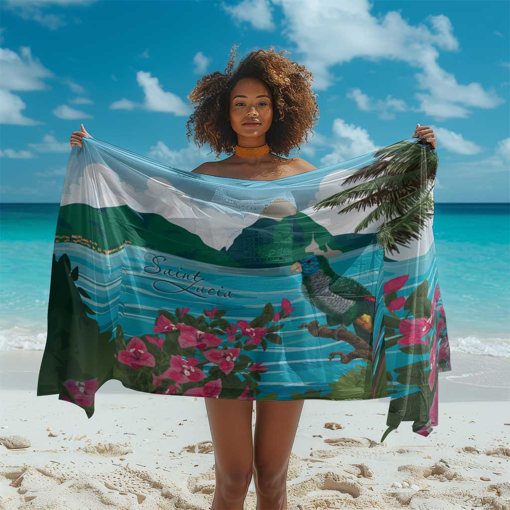 Afro-Saint Lucians Sarong Pitons Landscape LT7
