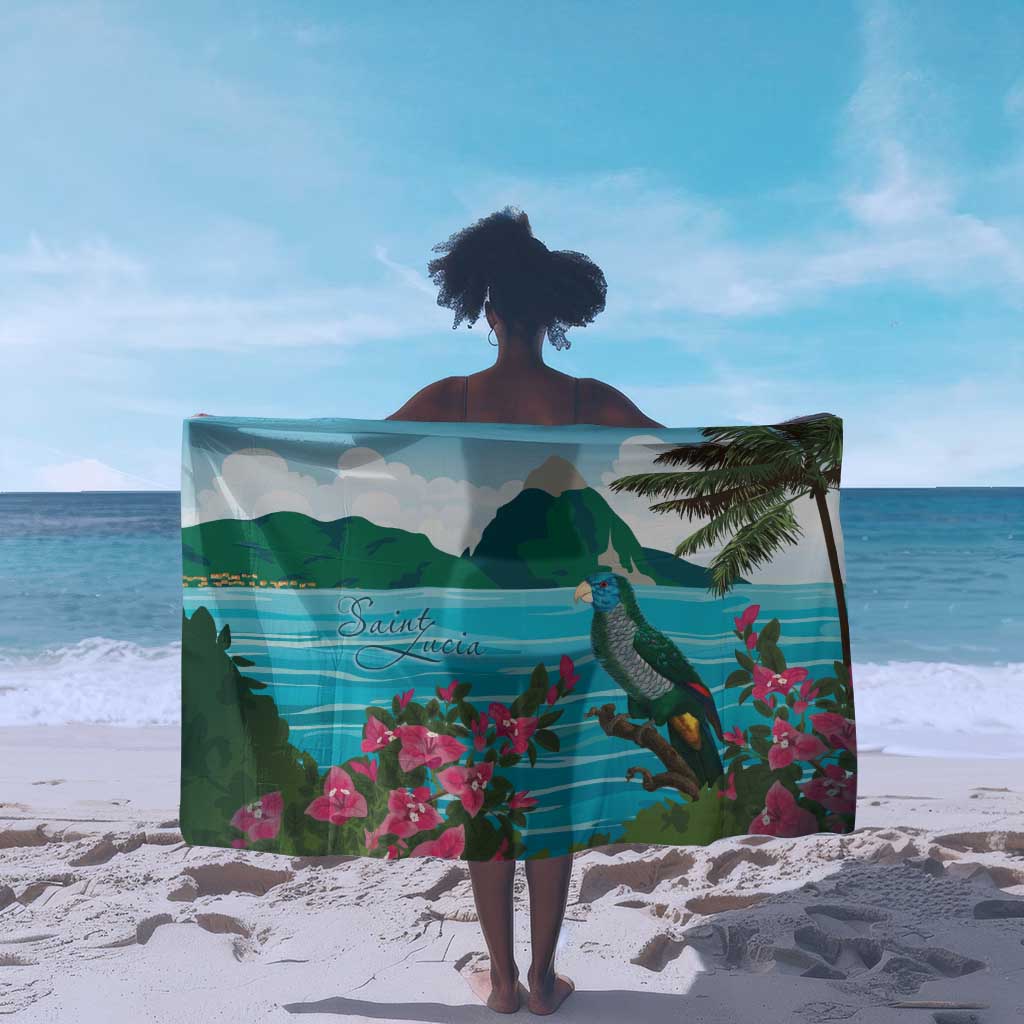 Afro-Saint Lucians Sarong Pitons Landscape LT7
