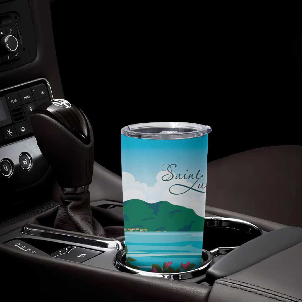 Afro-Saint Lucians Tumbler Cup Pitons Landscape LT7