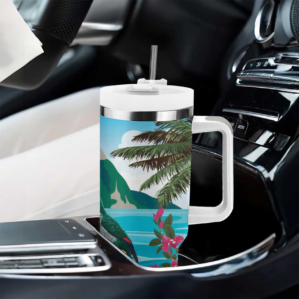 Afro-Saint Lucians Tumbler With Handle Pitons Landscape LT7