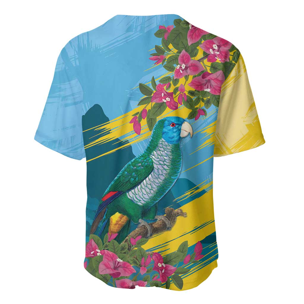Saint Lucia Afro Baseball Jersey Tropical Vibes LT7