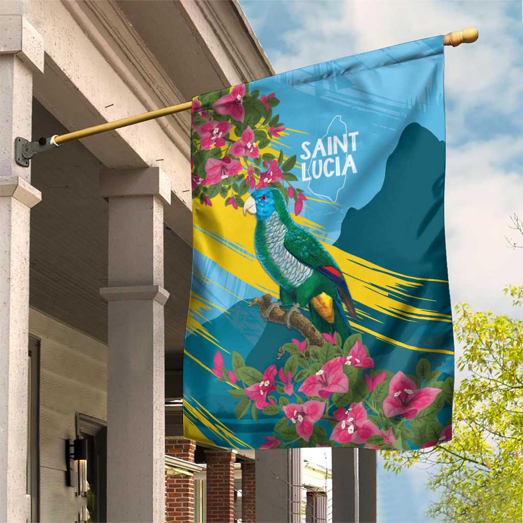 Saint Lucia Afro Garden Flag Tropical Vibes LT7