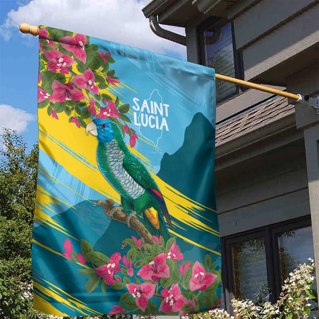 Saint Lucia Afro Garden Flag Tropical Vibes LT7