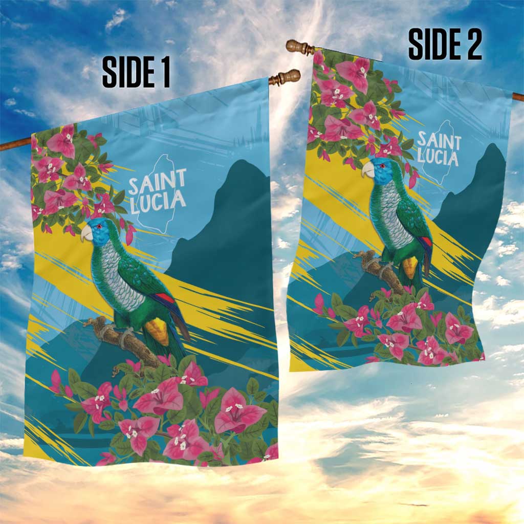 Saint Lucia Afro Garden Flag Tropical Vibes LT7