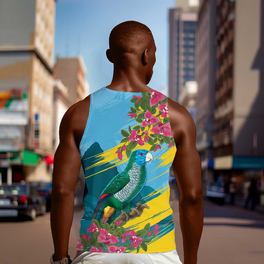Saint Lucia Afro Men Tank Top Tropical Vibes LT7