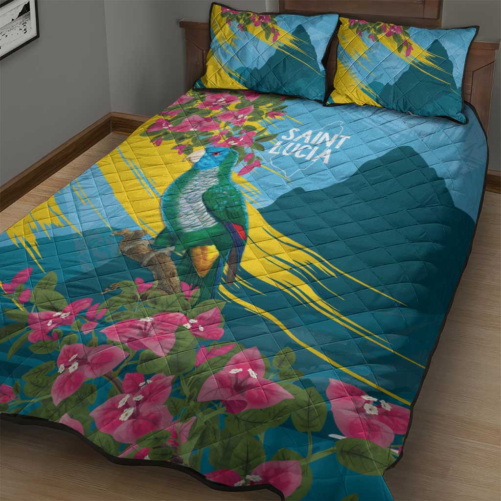 Saint Lucia Afro Quilt Bed Set Tropical Vibes LT7