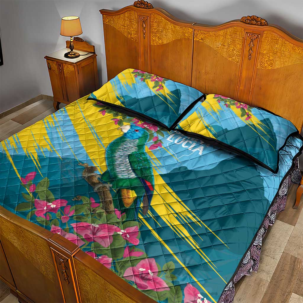 Saint Lucia Afro Quilt Bed Set Tropical Vibes LT7