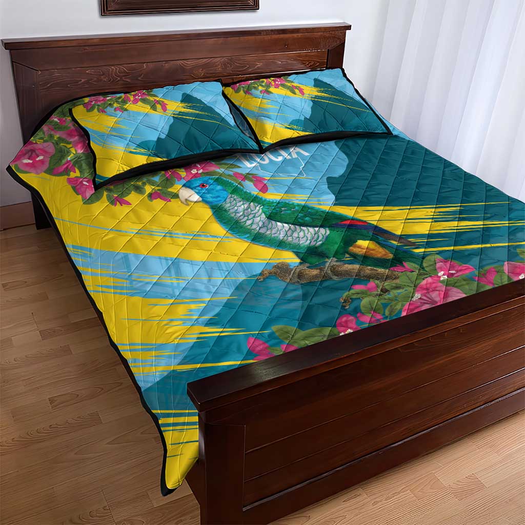 Saint Lucia Afro Quilt Bed Set Tropical Vibes LT7
