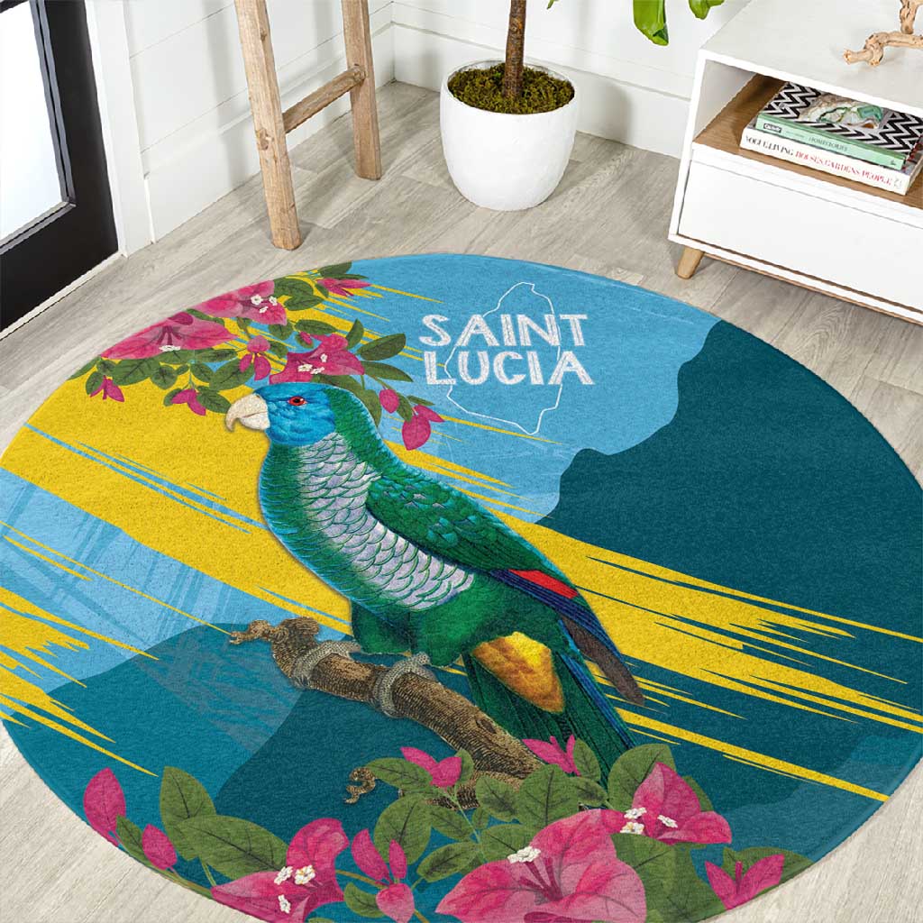 Saint Lucia Afro Round Carpet Tropical Vibes LT7