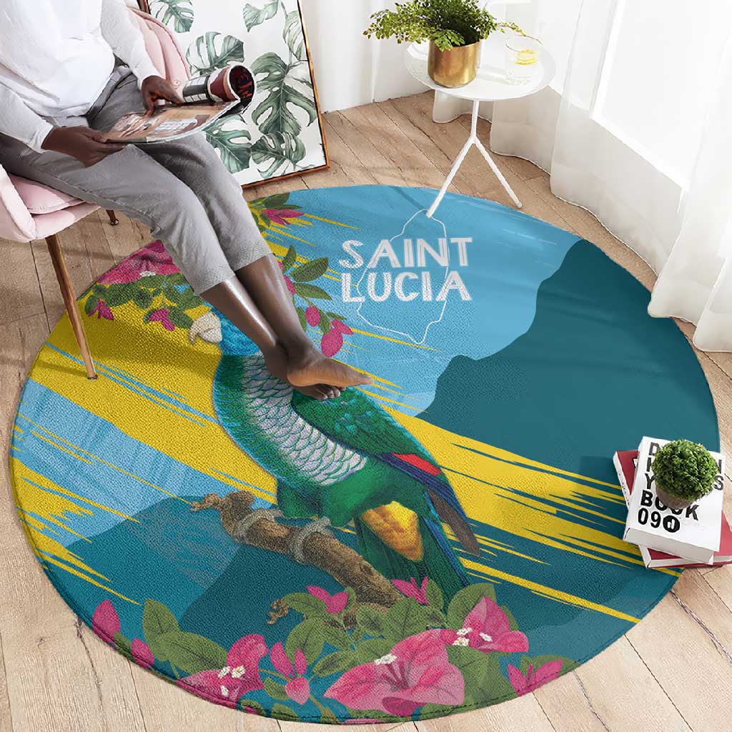 Saint Lucia Afro Round Carpet Tropical Vibes LT7