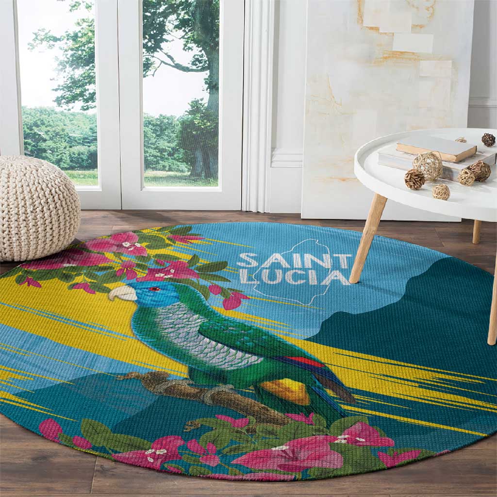 Saint Lucia Afro Round Carpet Tropical Vibes LT7