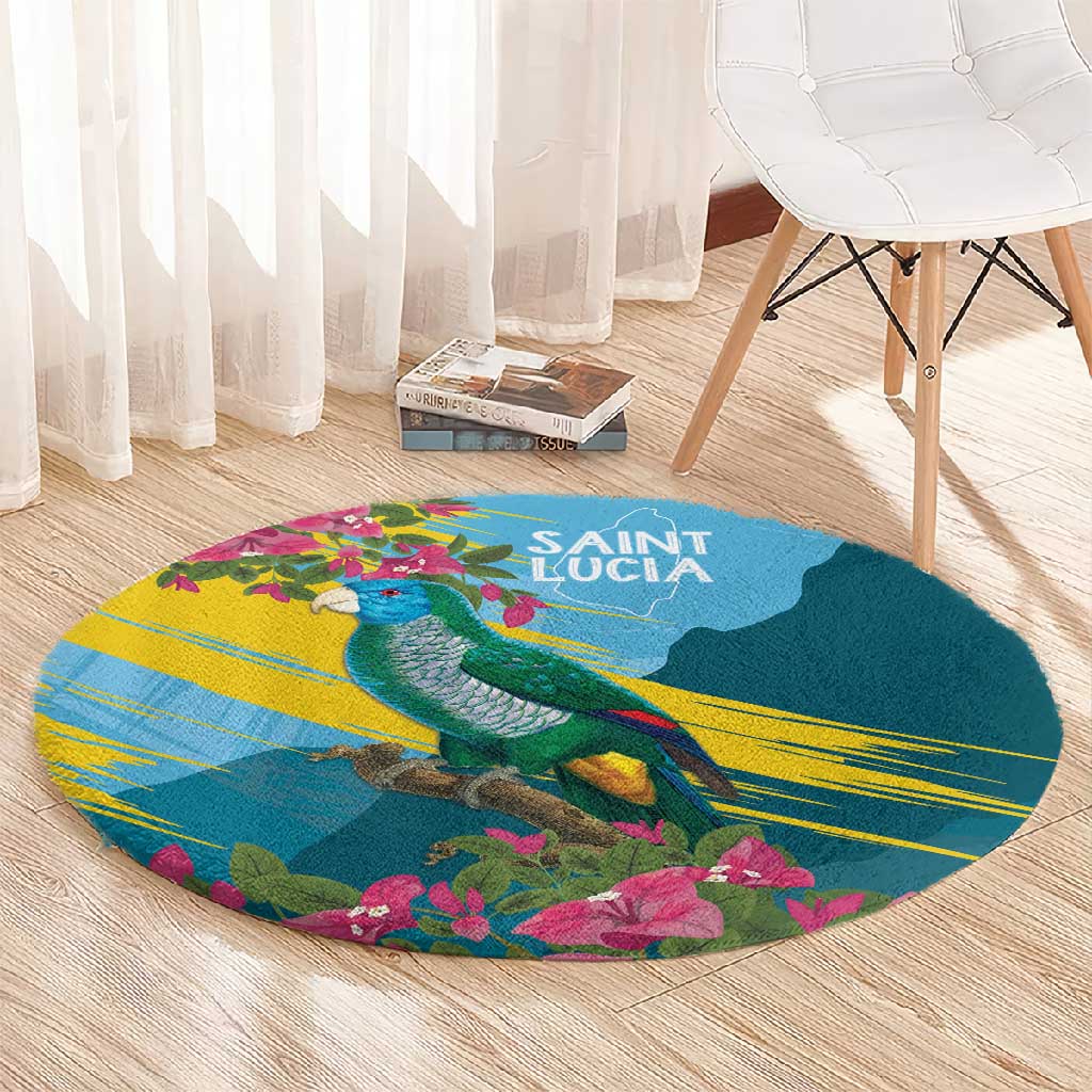 Saint Lucia Afro Round Carpet Tropical Vibes LT7
