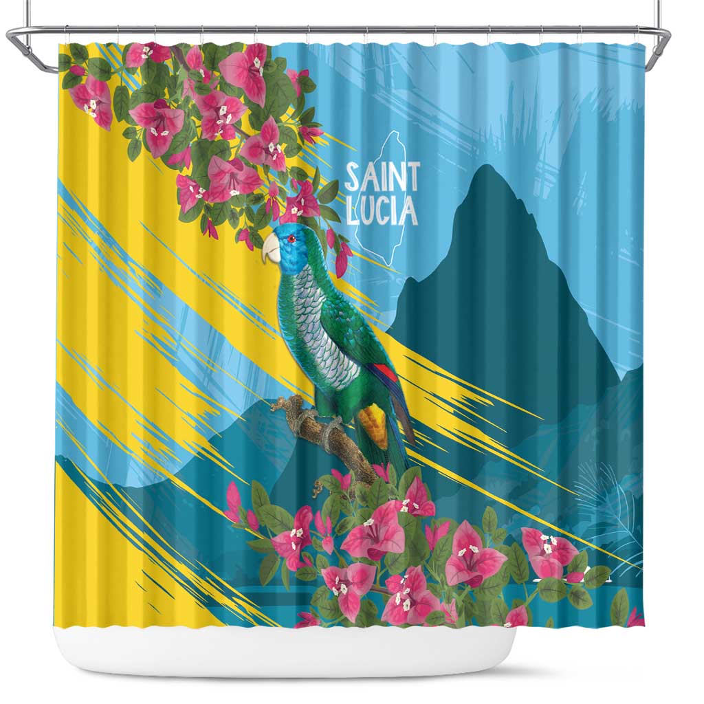 Saint Lucia Shower Curtain Tropical Vibes LT7