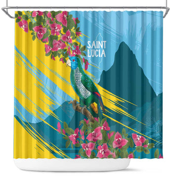 Saint Lucia Shower Curtain Tropical Vibes LT7