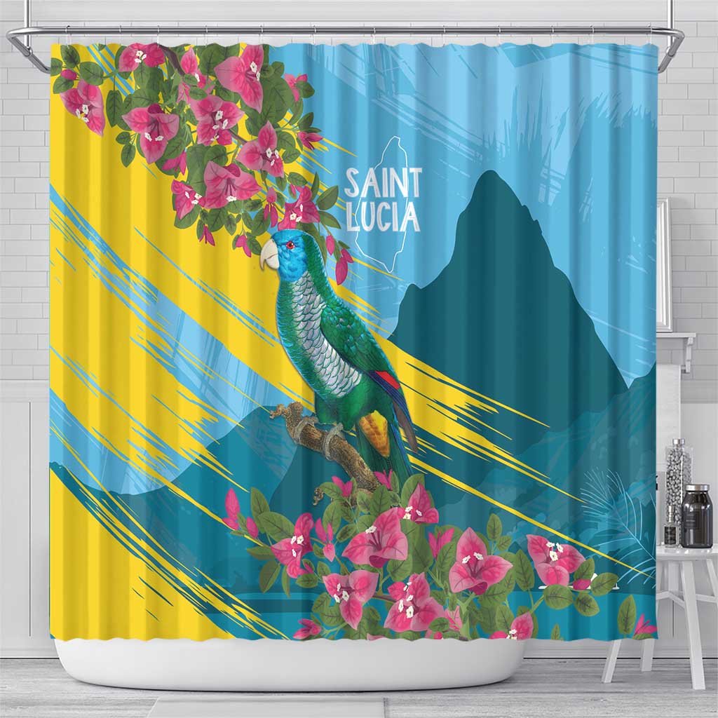 Saint Lucia Shower Curtain Tropical Vibes LT7