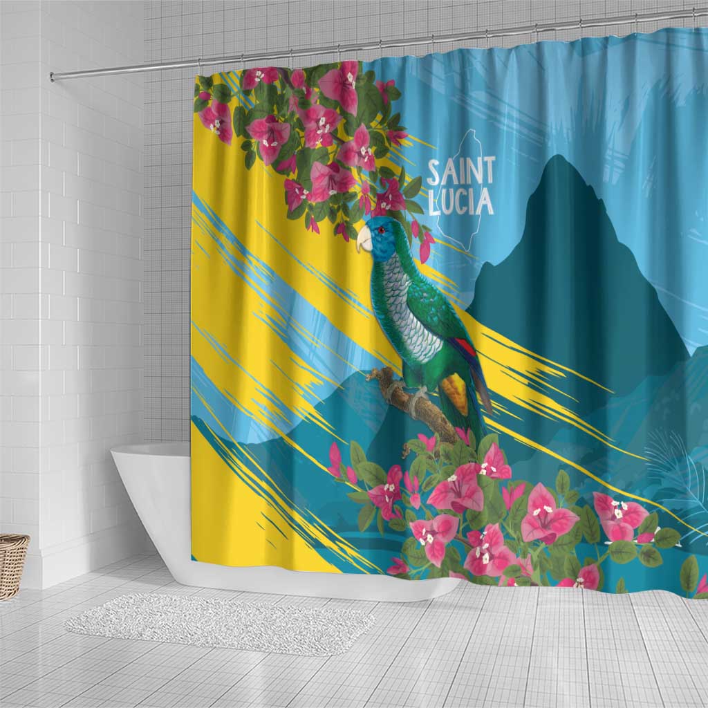 Saint Lucia Shower Curtain Tropical Vibes LT7