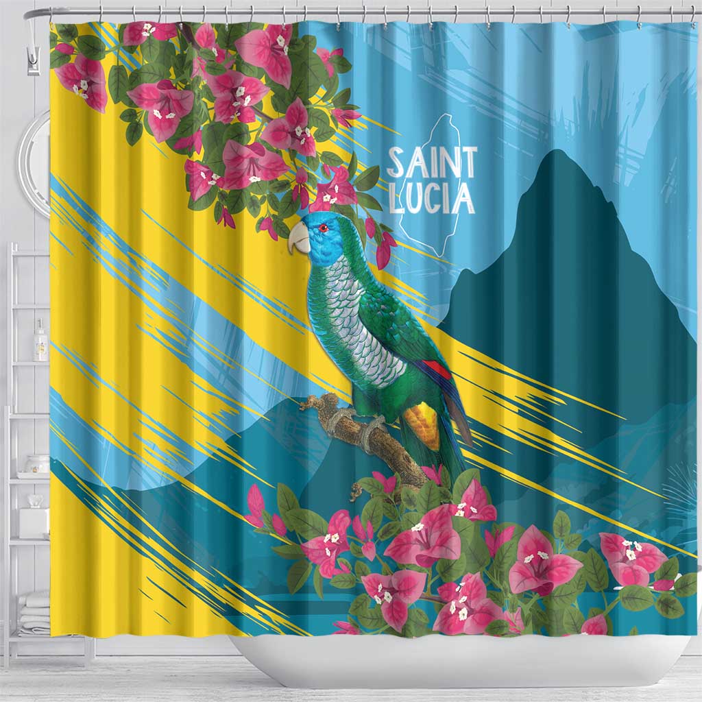 Saint Lucia Shower Curtain Tropical Vibes LT7