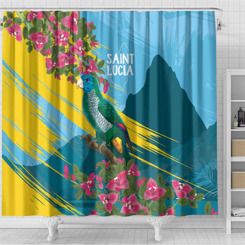 Saint Lucia Shower Curtain Tropical Vibes LT7