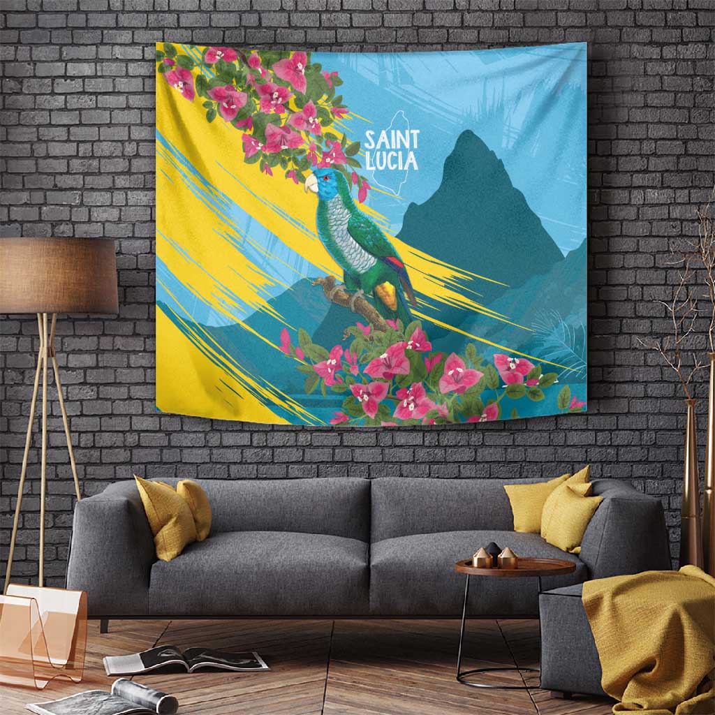 Saint Lucia Afro Tapestry Tropical Vibes LT7