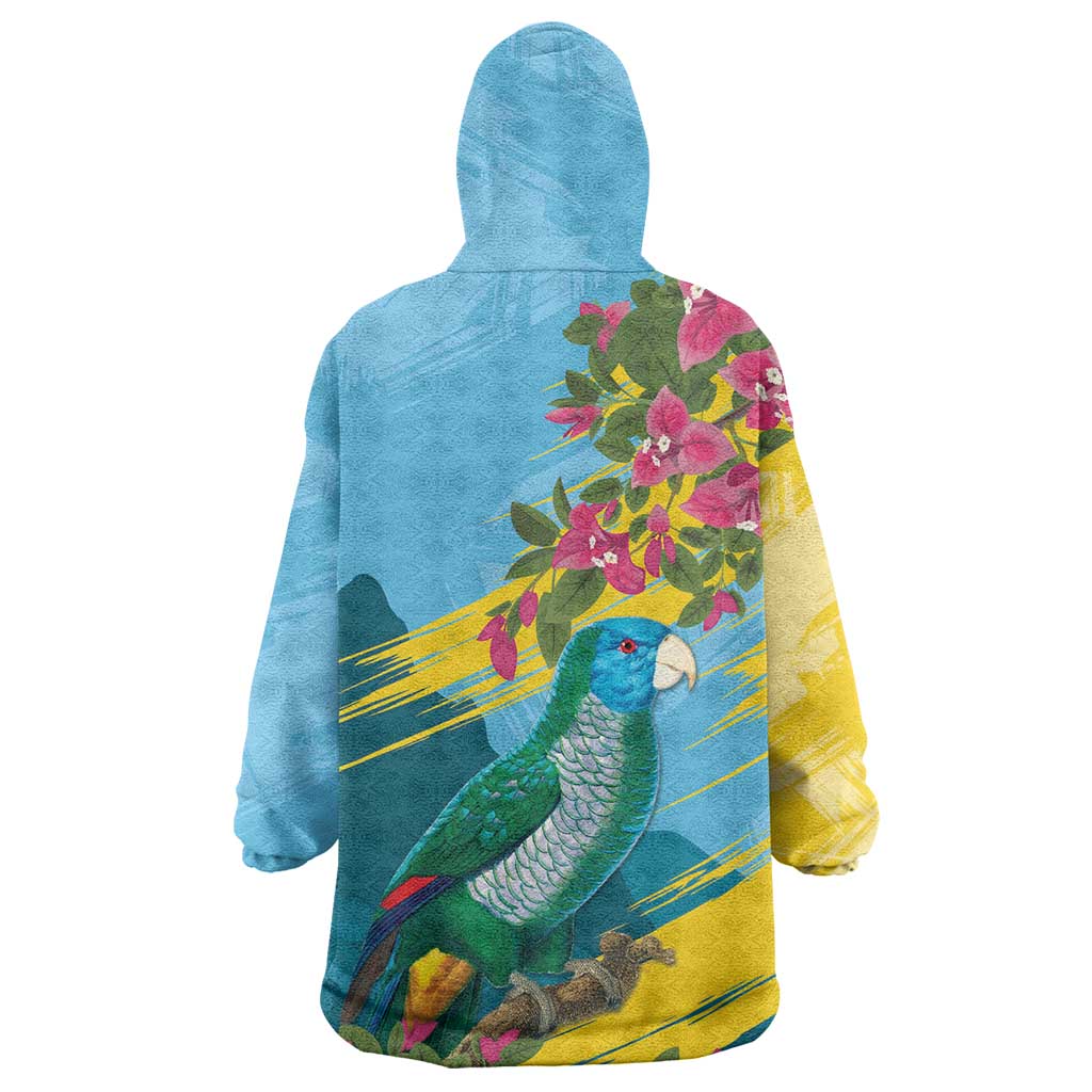 Saint Lucia Afro Wearable Blanket Hoodie Tropical Vibes LT7