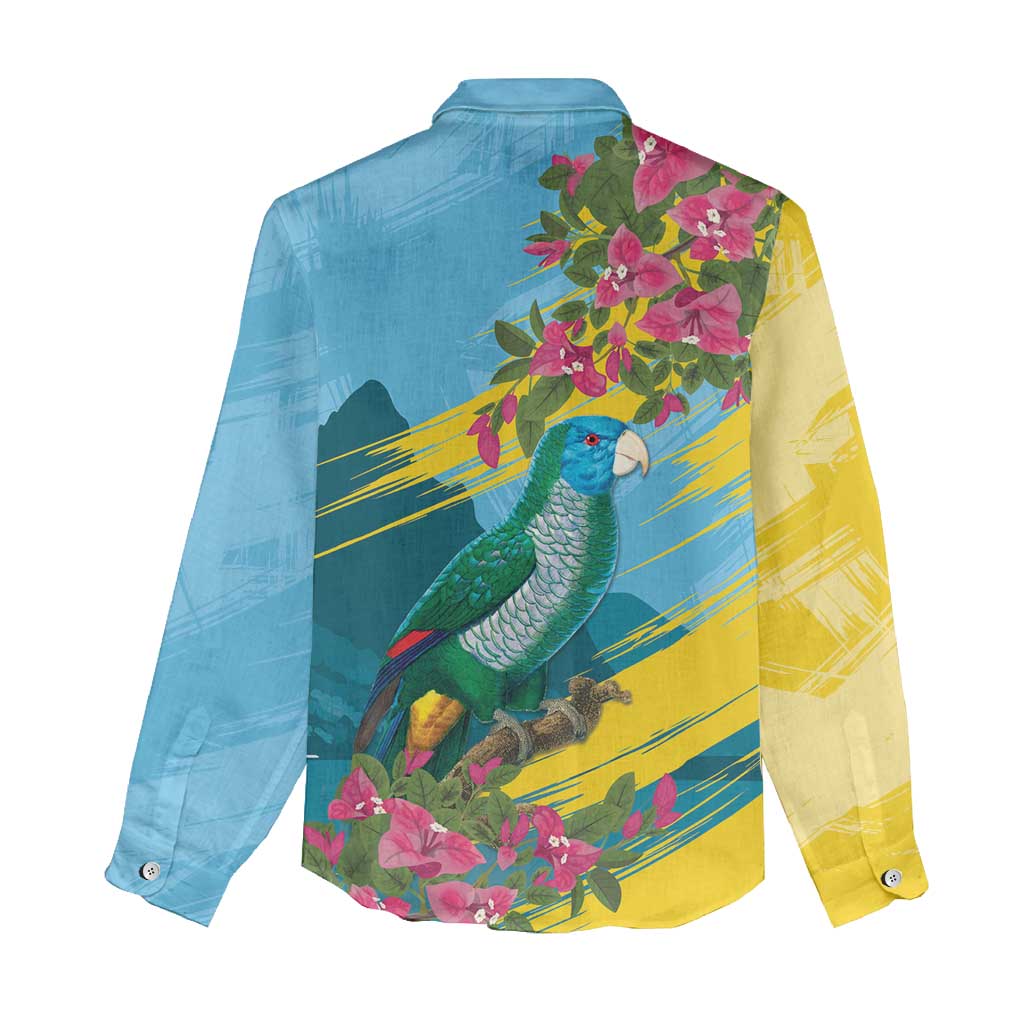 Saint Lucia Afro Women Casual Shirt Tropical Vibes LT7