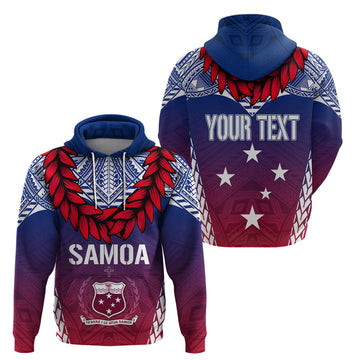 Custom Samoa Independence Day Hoodie Ula Fala Gradient Color LT7