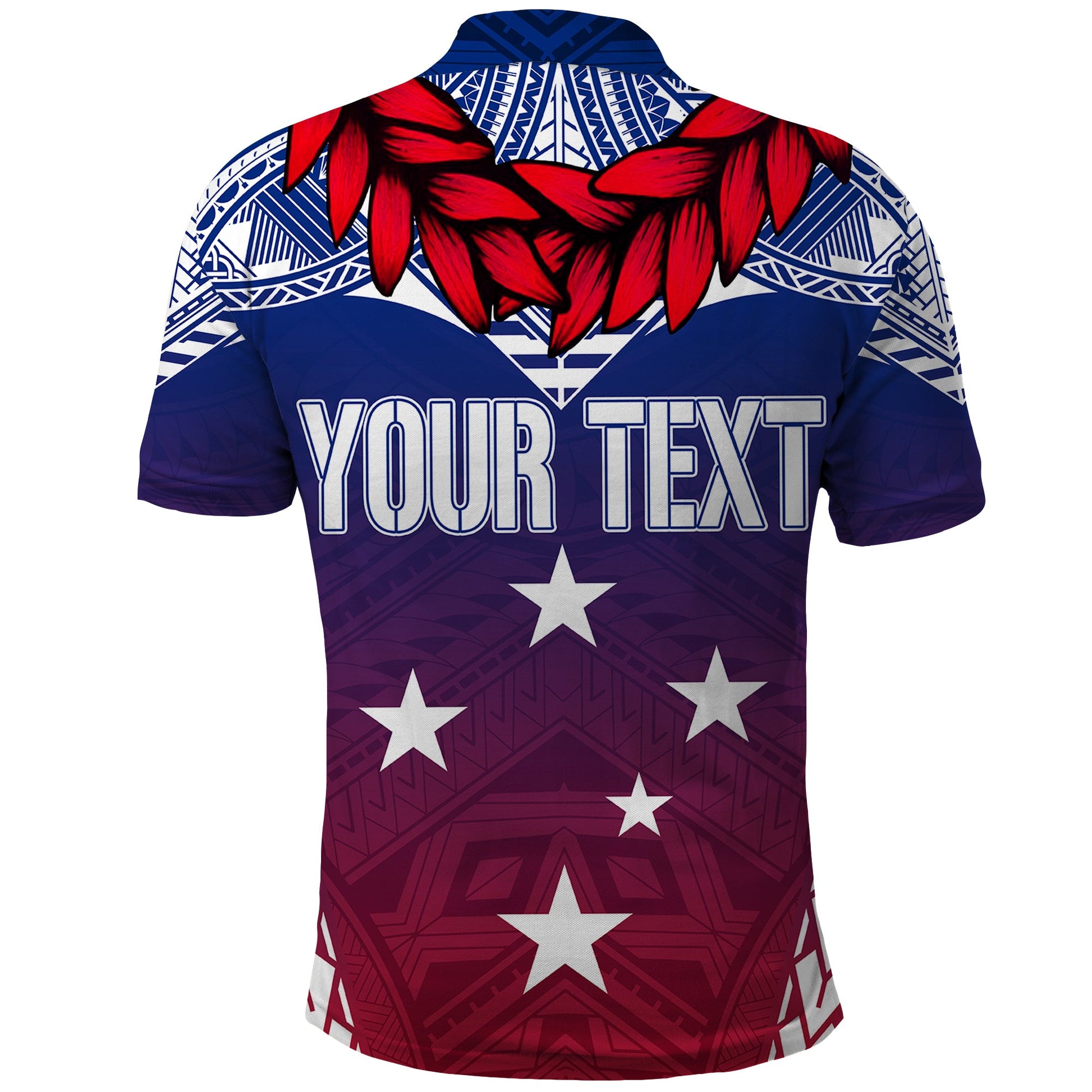 Custom Samoa Polo Shirt Independence Day Ula Fala Gradient Color LT7