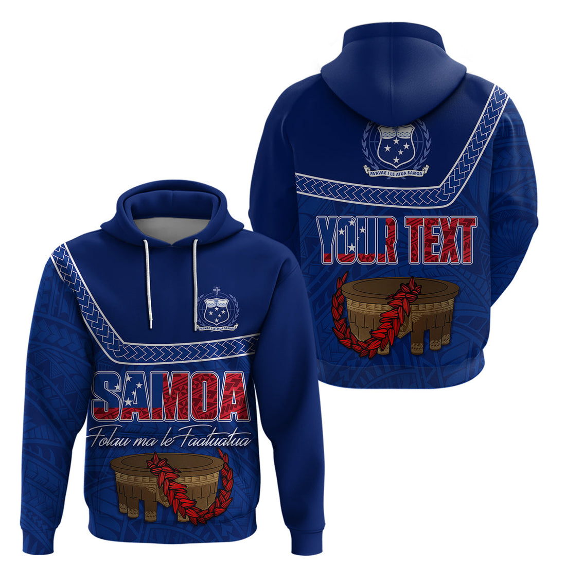 Custom Samoa Independence Day Hoodie Kava And Ula Fala - Sail With Faith LT7