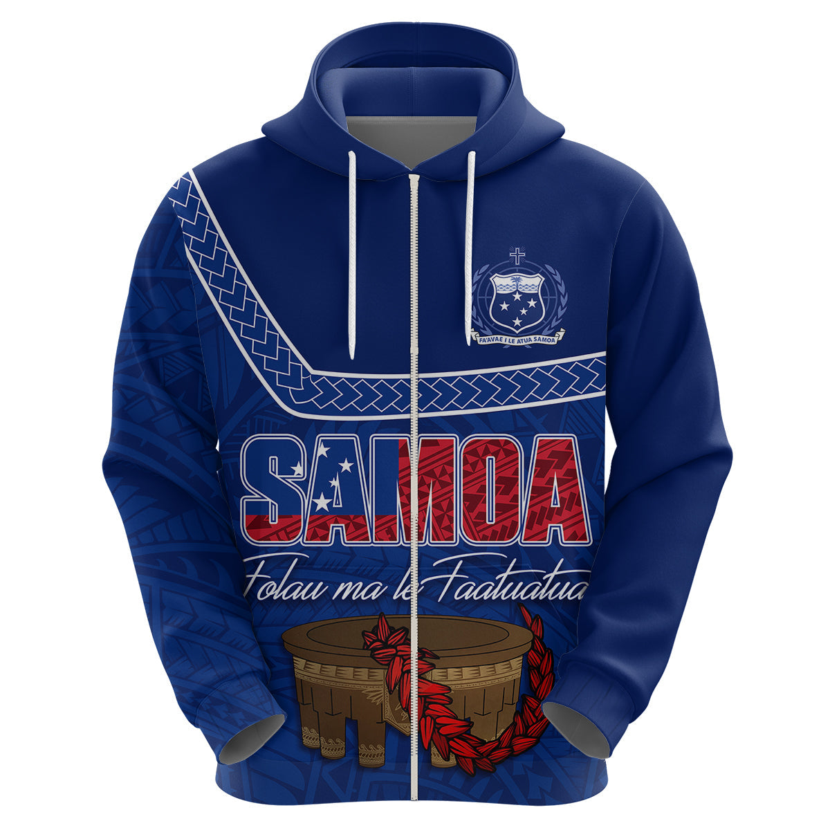 Custom Samoa Independence Day Hoodie Kava And Ula Fala - Sail With Faith LT7