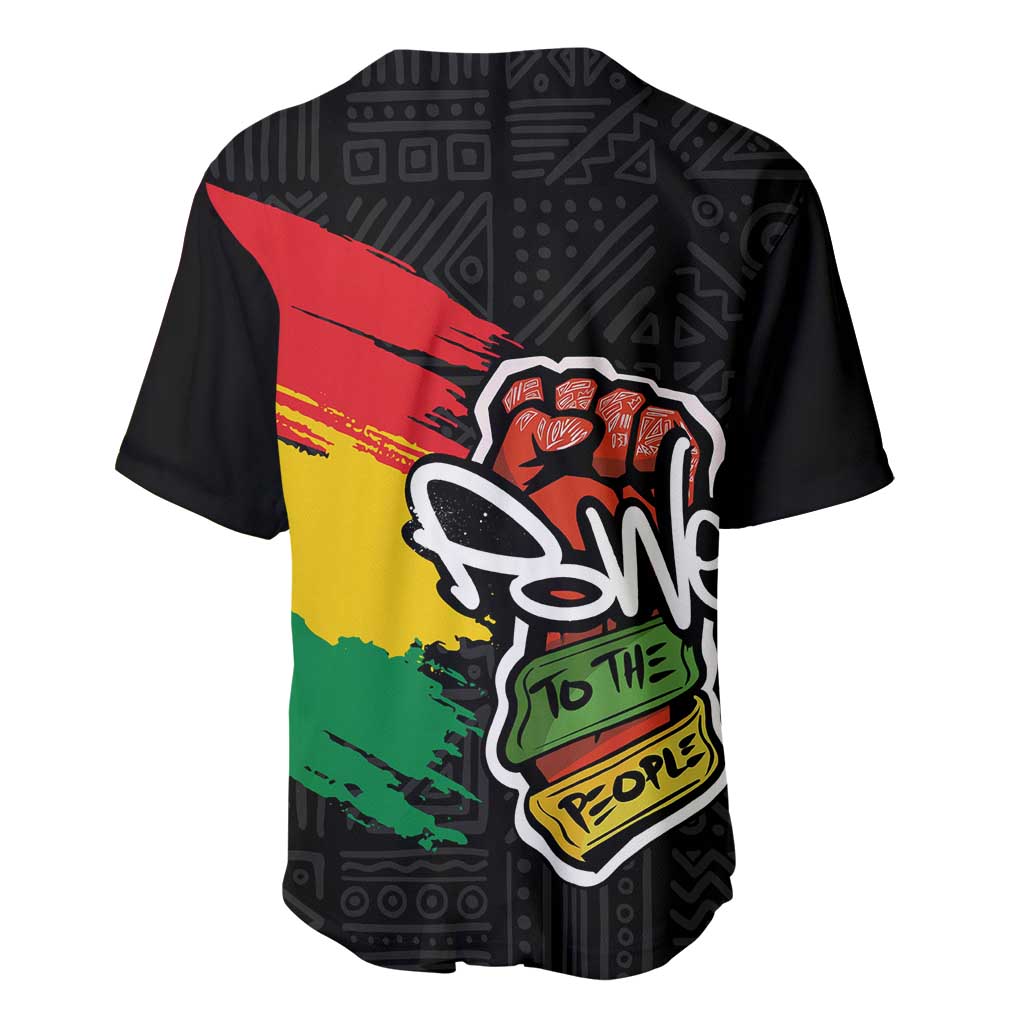Juneteenth Baseball Jersey Power To The People LT7