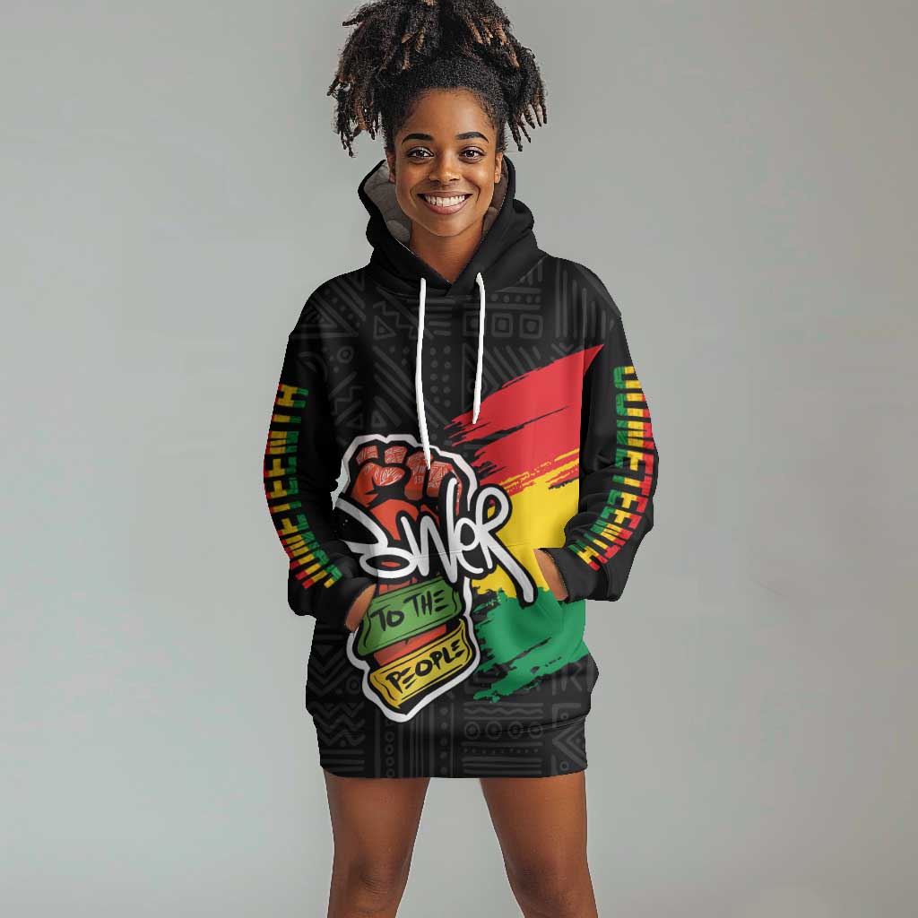 Juneteenth Hoodie Dress Power To The People LT7