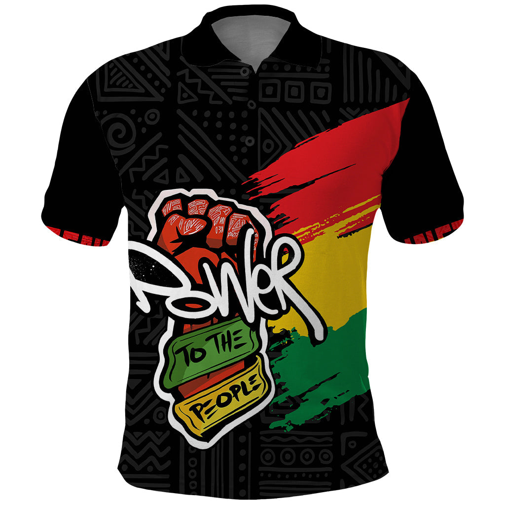 Juneteenth Polo Shirt Power To The People LT7