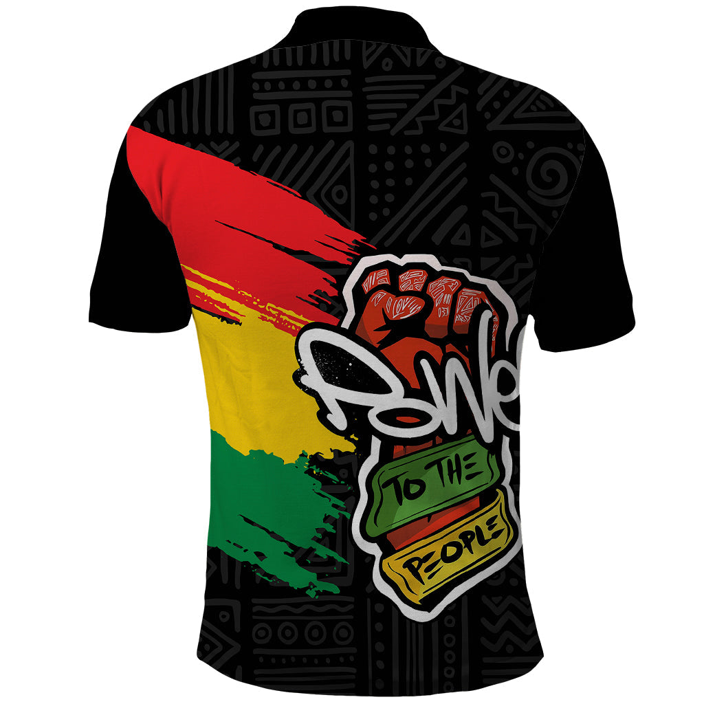 Juneteenth Polo Shirt Power To The People LT7