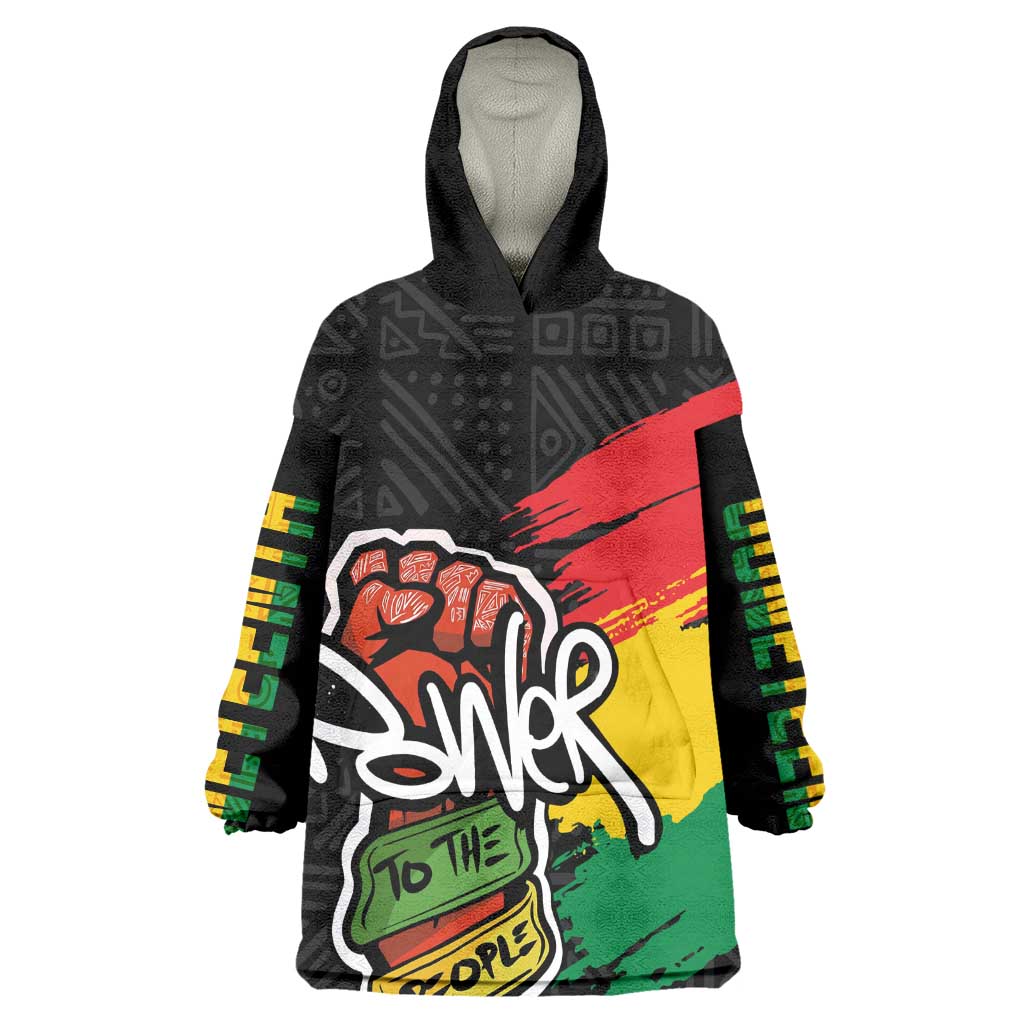 Juneteenth Wearable Blanket Hoodie Power To The People LT7