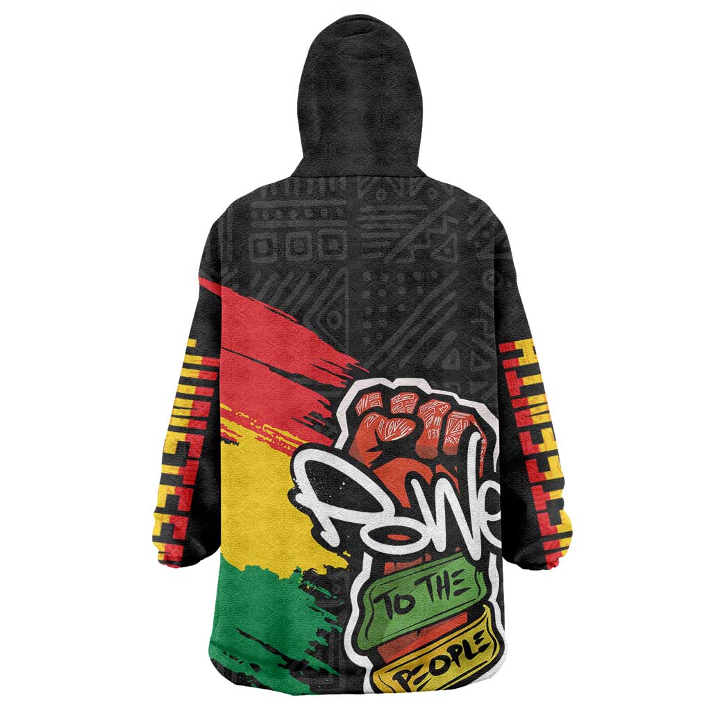Juneteenth Wearable Blanket Hoodie Power To The People LT7