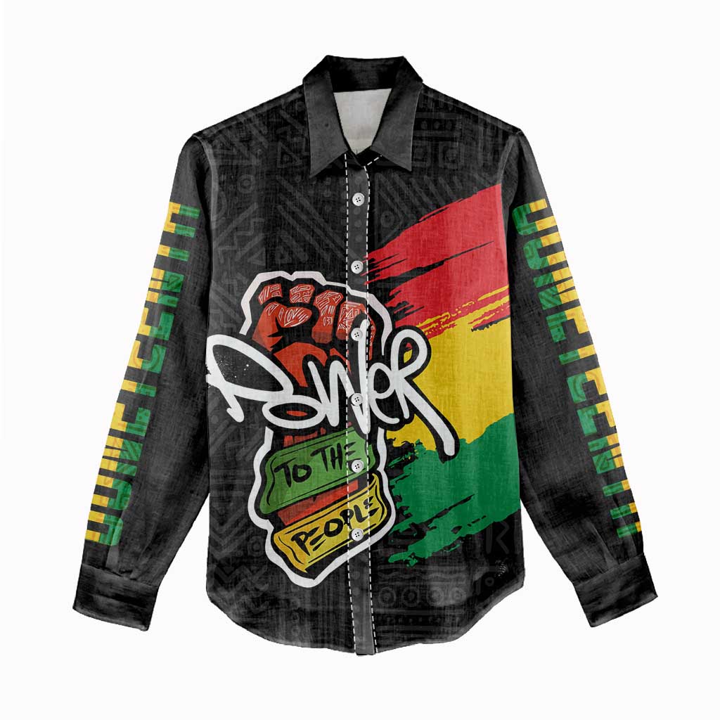 Juneteenth Women Casual Shirt Power To The People LT7