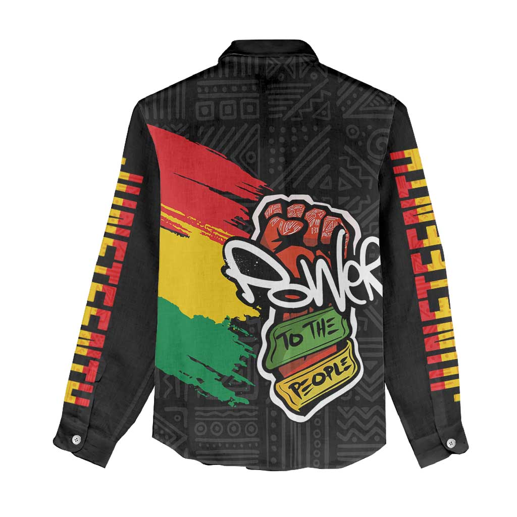 Juneteenth Women Casual Shirt Power To The People LT7