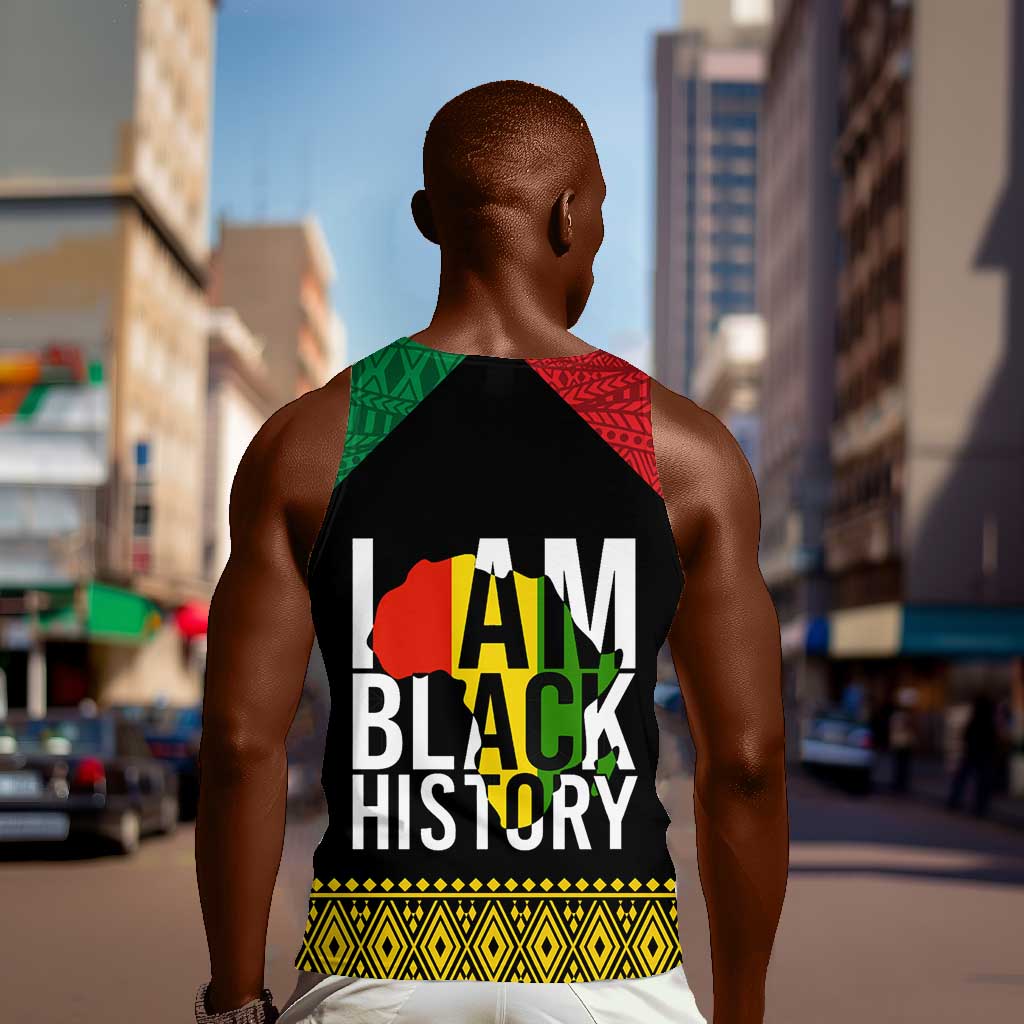 Juneteenth Men Tank Top Mix African Pattern - I Am Black History LT7
