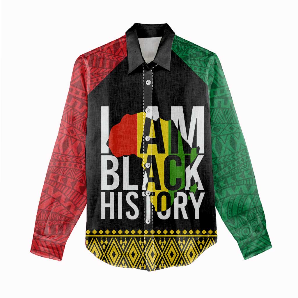 Juneteenth Women Casual Shirt Mix African Pattern - I Am Black History LT7