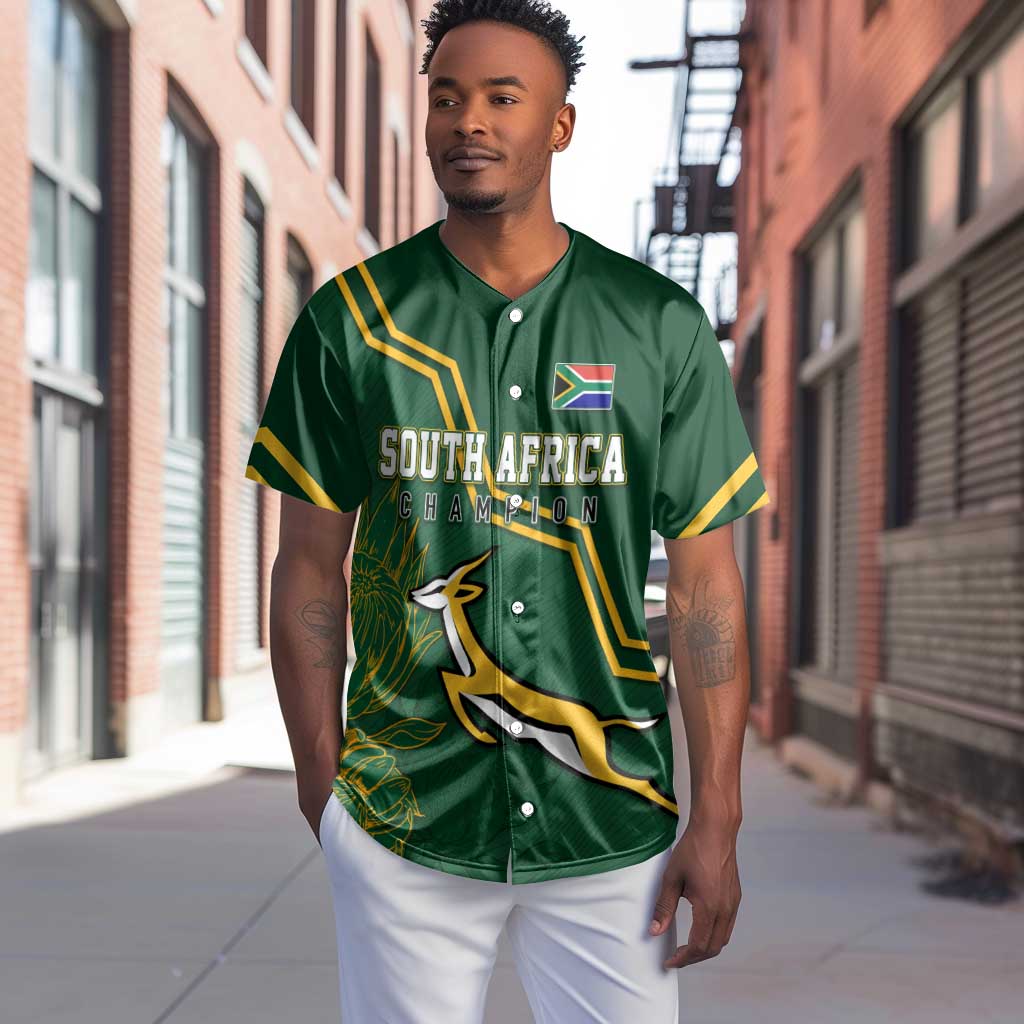 South Africa Rugby Baseball Jersey Champions GO Bokke LT7