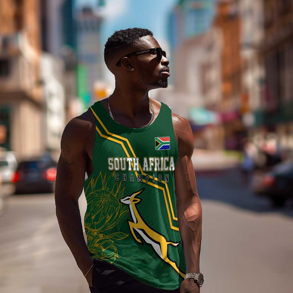 South Africa Rugby Men Tank Top Champions GO Bokke LT7