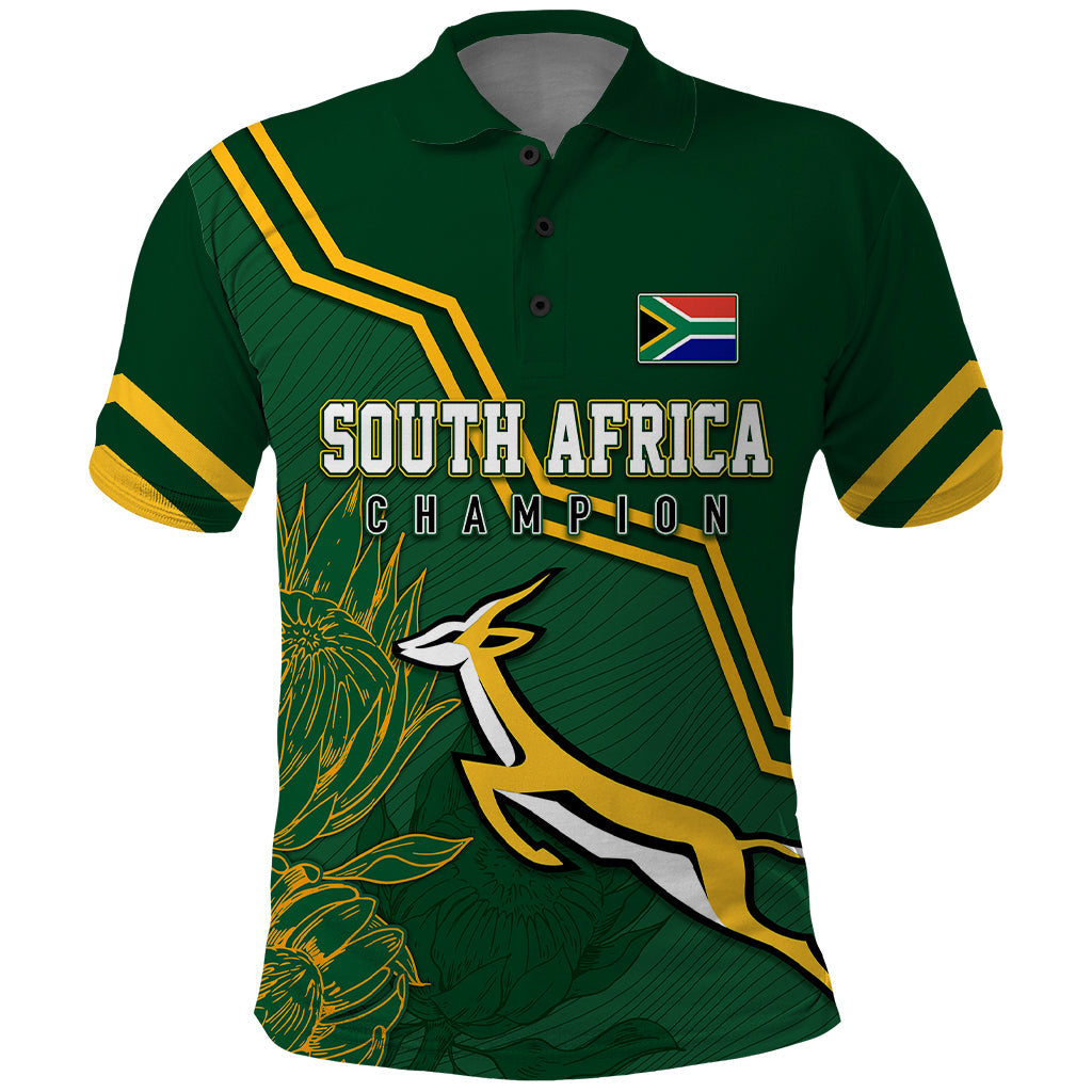 South Africa Rugby 2023 Polo Shirt Champions GO Bokke LT7
