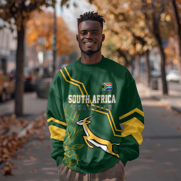 South Africa Rugby Sweatshirt Champions GO Bokke LT7