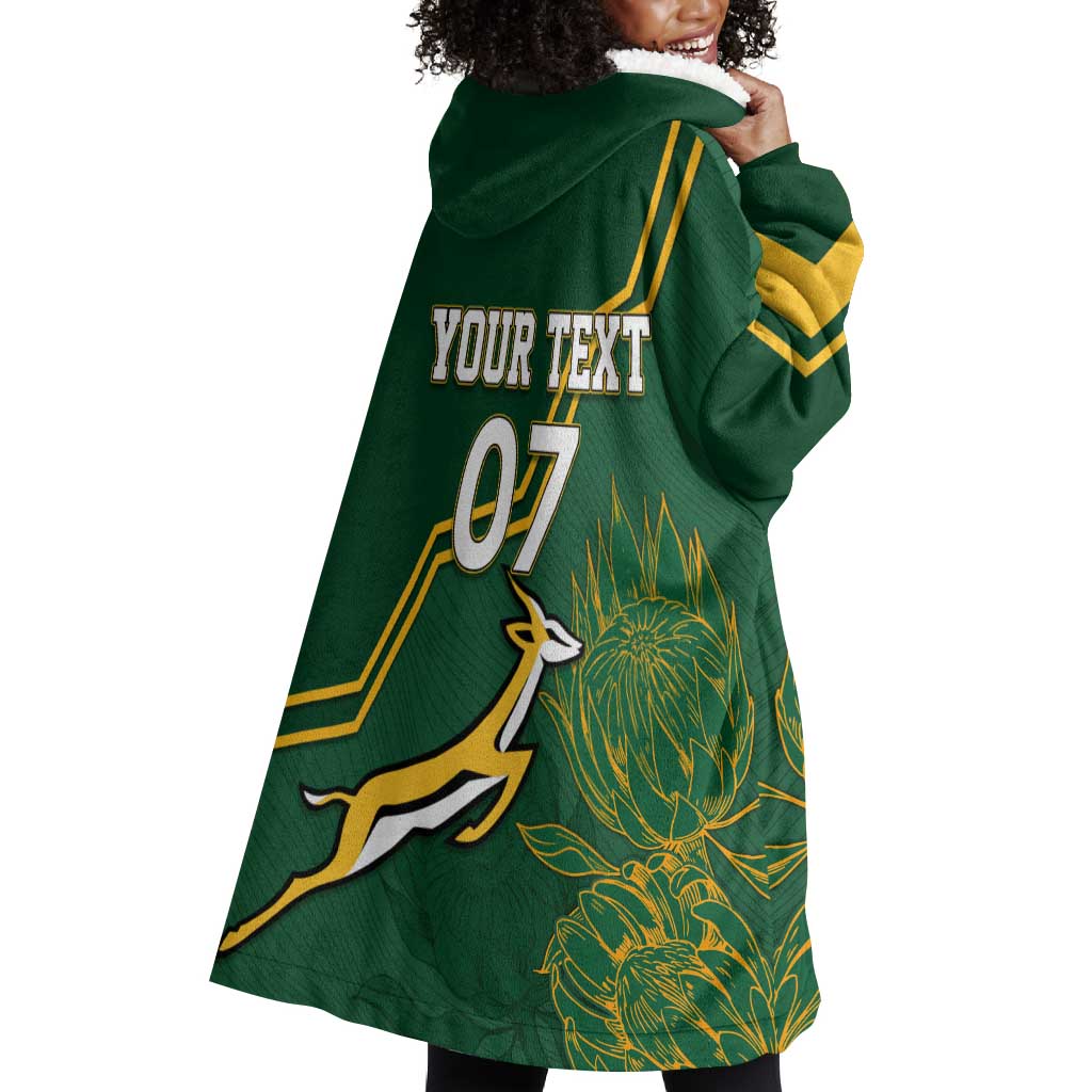 South Africa Rugby Wearable Blanket Hoodie Champions GO Bokke LT7