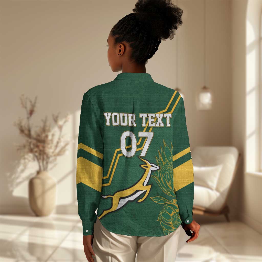 South Africa Rugby Women Casual Shirt Champions GO Bokke LT7