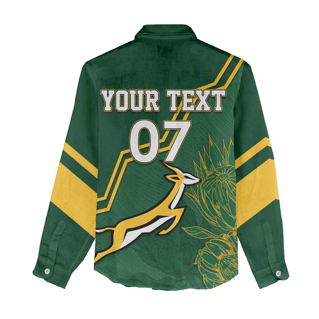 South Africa Rugby Women Casual Shirt Champions GO Bokke LT7