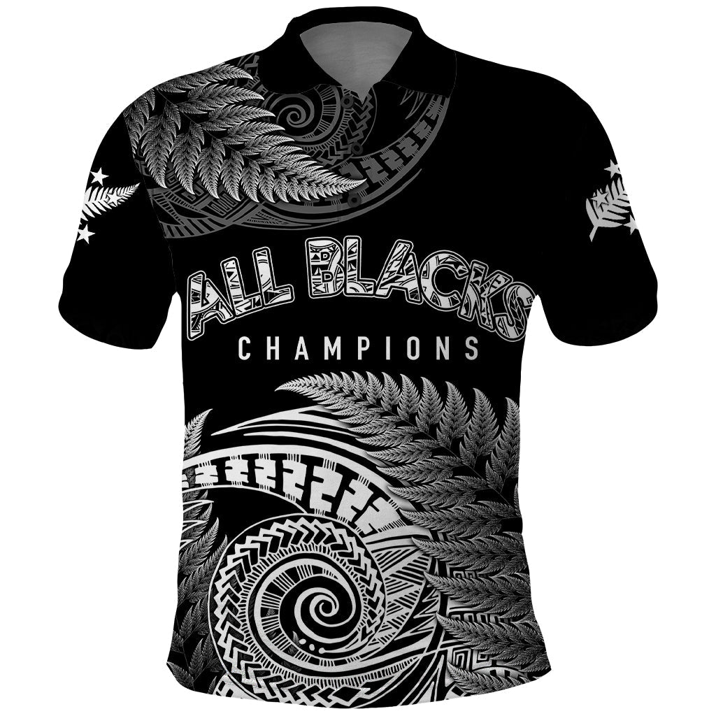 New Zealand Rugby 2023 Polo Shirt Aotearoa Silver Ferns Champions LT7
