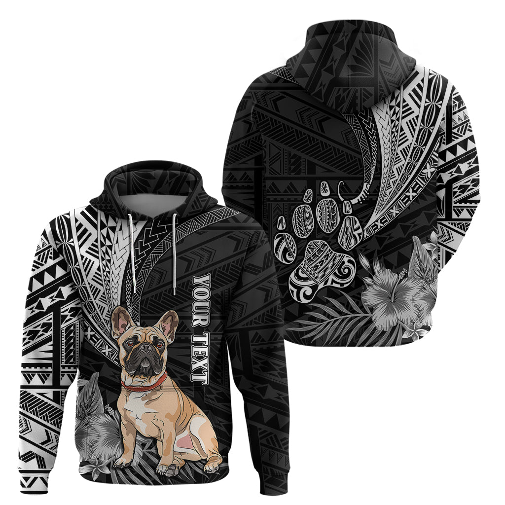 Personalised Polynesian Hoodie Bulldog With Polynesian Patterns LT7