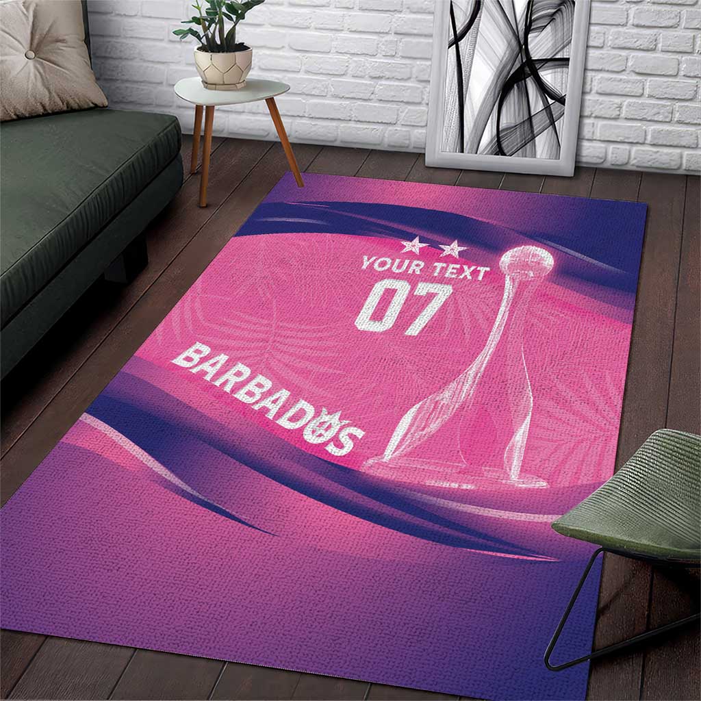Afro-Barbadians Cricket Custom Area Rug Royal Champions - Tropical Vibes LT7
