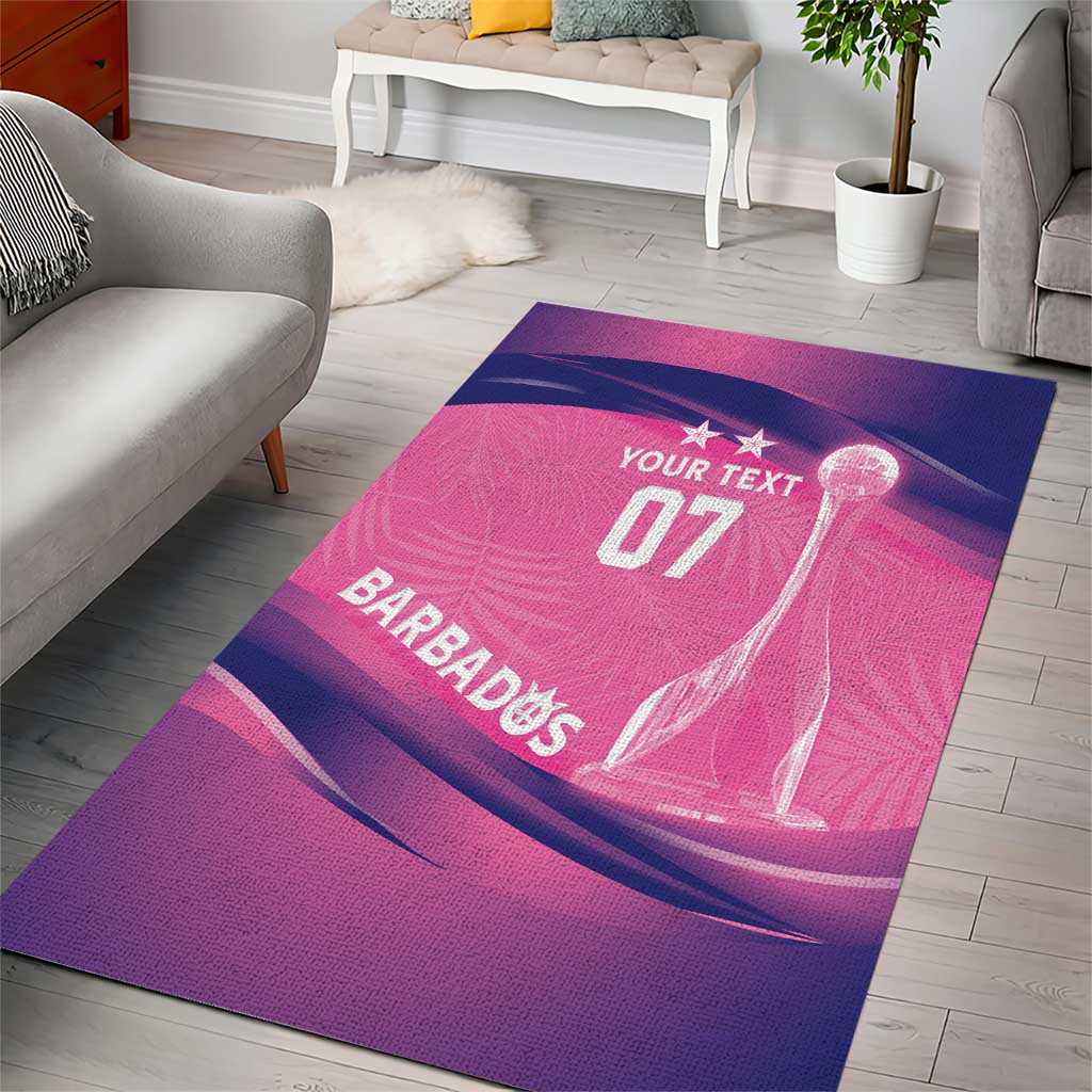 Afro-Barbadians Cricket Custom Area Rug Royal Champions - Tropical Vibes LT7